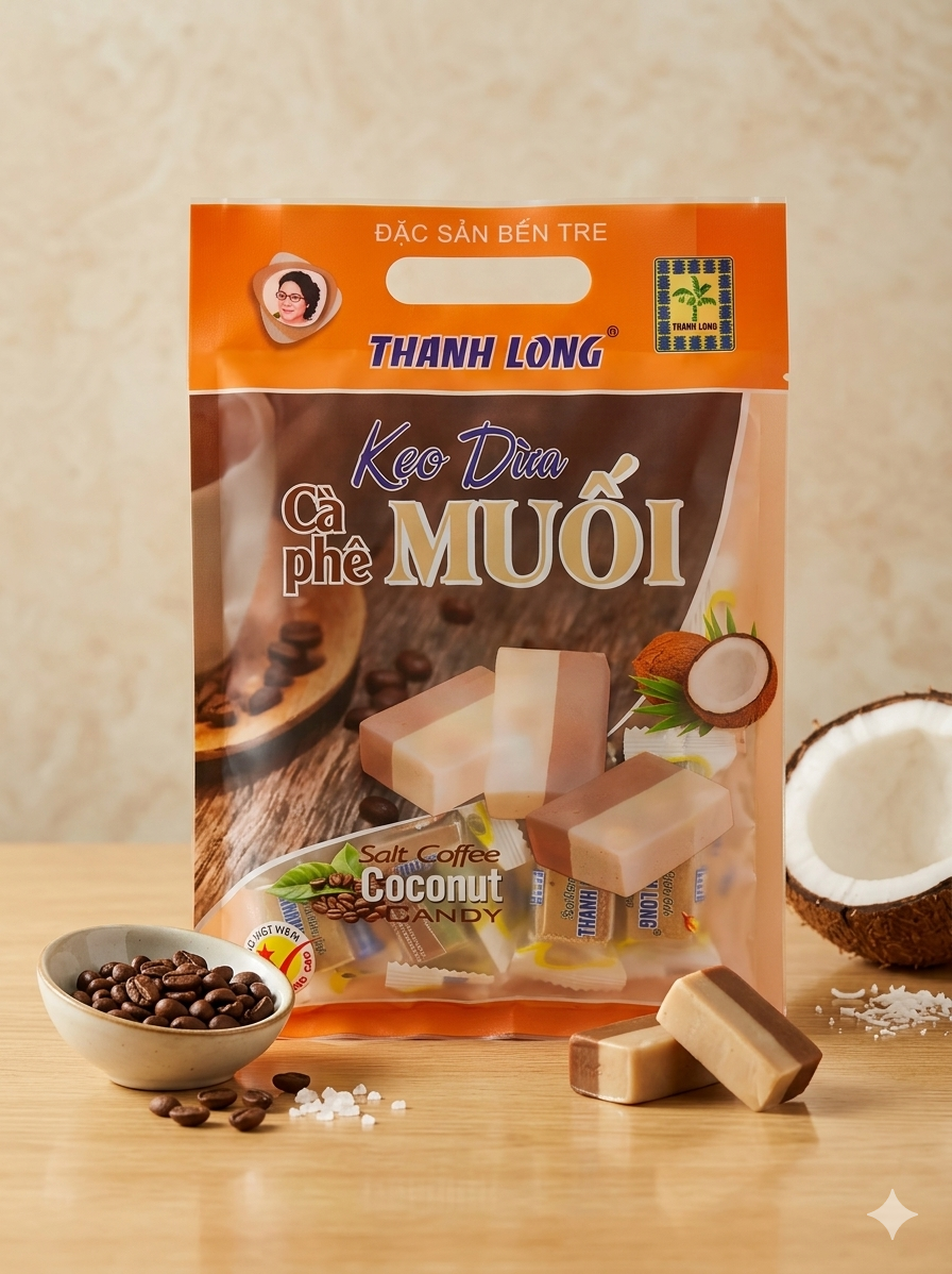 Salt coffee coconut candy